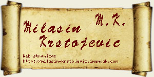 Milašin Krstojević vizit kartica